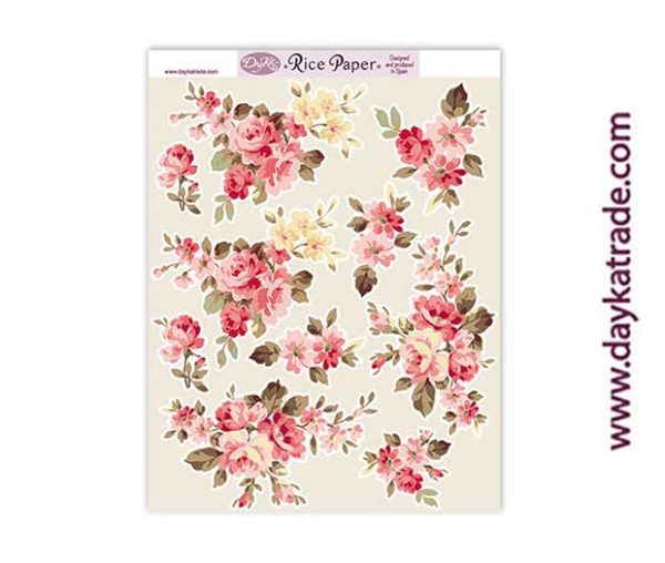 PAPEL FLORES RICE106