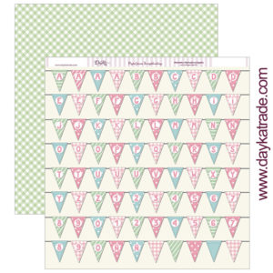 PAPEL SCRAPBOOKING «BANDERINES DE FIESTA CON LETRAS Y NÚMEROS» Dayka Trade