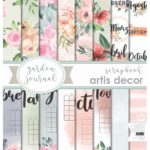 Colección papeles scrap calendario 12X12''+12X6'' de Artis Decor ''Garden Journal''