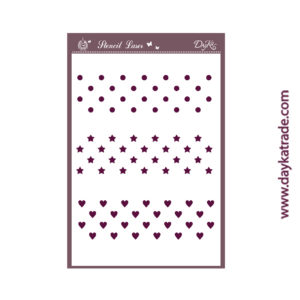 Stencil Topos, Estrellas y Corazones