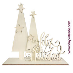 árboles con mensaje “Feliz Navidad”