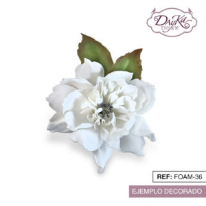 Flor de Foamiran Tropical Blanca