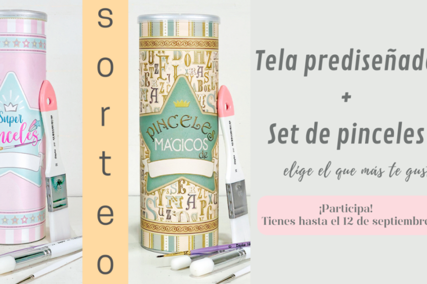 Sorteo vuelta al cole | Tela prediseñada + Set de pinceles