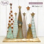 Conjunto de 9 árboles con peana